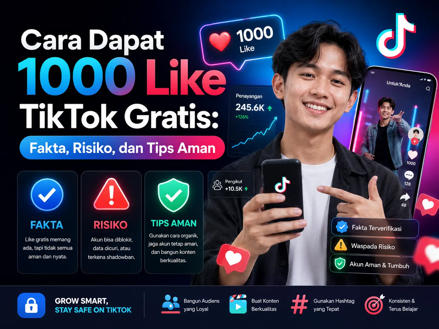 Cara Dapat 1000 Like TikTok Gratis: Fakta, Risiko, dan Tips Aman