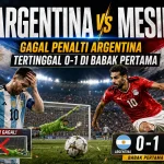 Argentina vs Mesir: Messi Gagal Penalti, Albiceleste Tertinggal 0-1 di Babak Pertama - Tuwaga