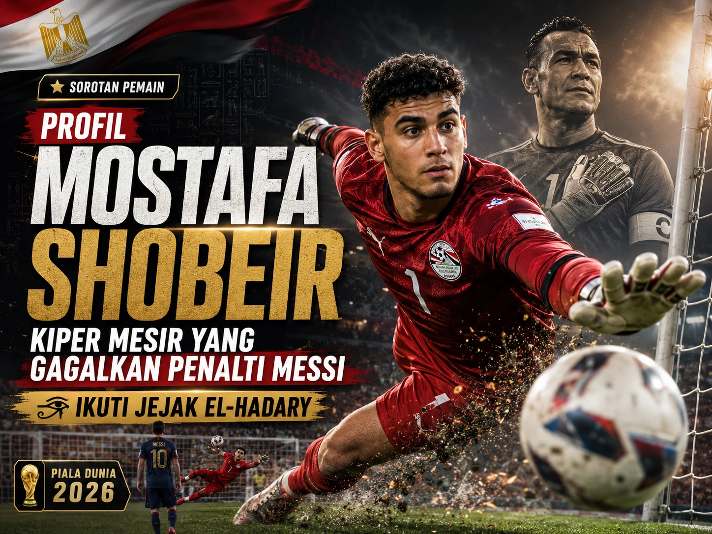 Profil Mostafa Shobeir: Kiper Mesir yang Gagalkan Penalti Messi dan Ikuti Jejak El-Hadary