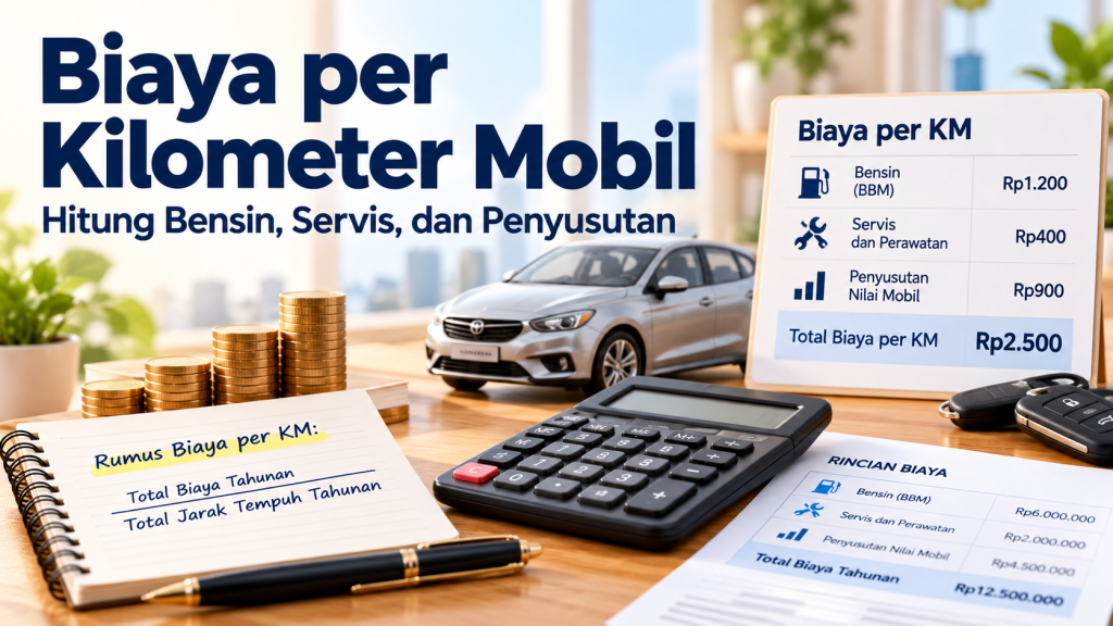 Biaya per Kilometer Mobil: Hitung Bensin, Servis, dan Penyusutan