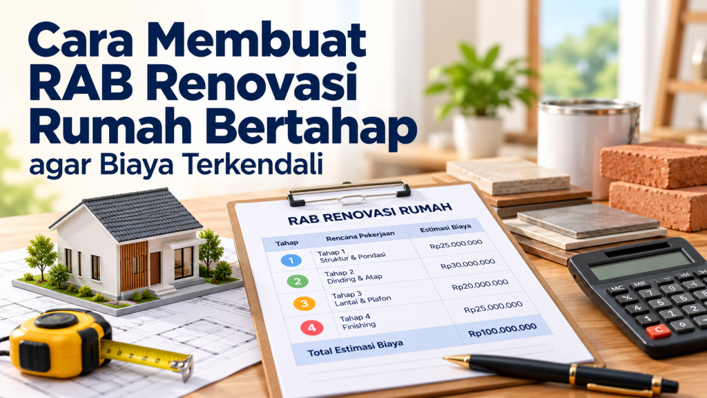 Cara Membuat RAB Renovasi Rumah Bertahap agar Biaya Terkendali