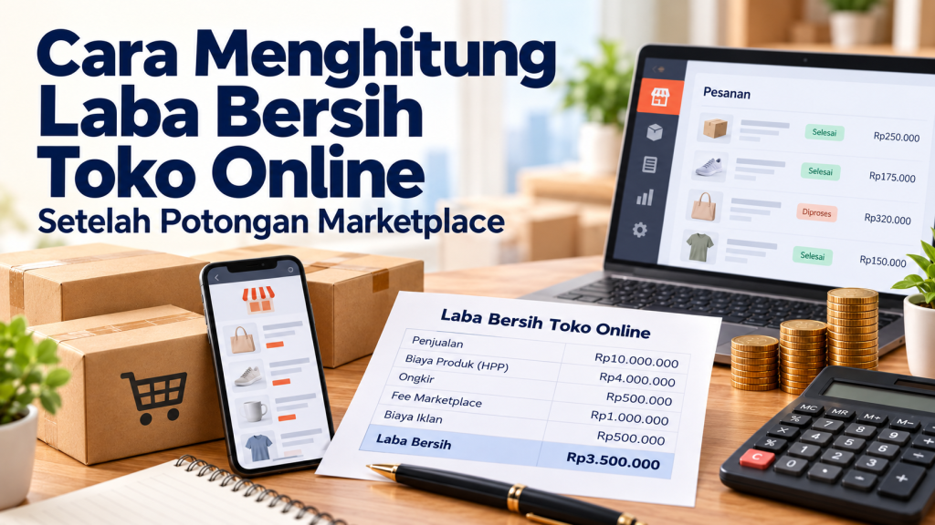 Cara Menghitung Laba Bersih Toko Online Setelah Potongan Marketplace