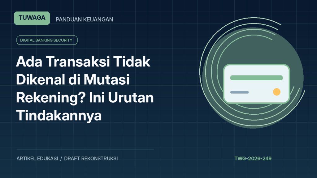 Ada Transaksi Tidak Dikenal di Mutasi Rekening? Ini Urutan Tindakannya
